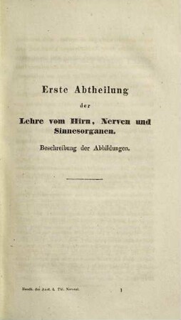 Handbuch der Anatomie des menschlichen Körpers, 4. Lehre vom Hirne, dem Rückenmarke und den Nerven