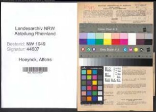 Entnazifizierung Alfons Hoeynck , geb. 31.01.1900 (Baecker)