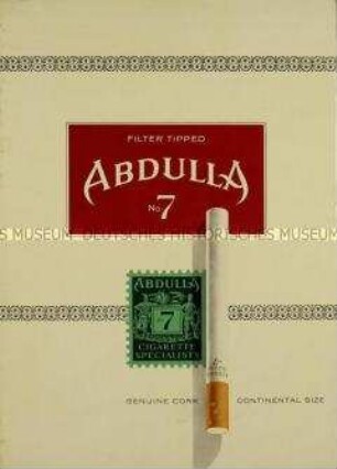 Werbeaufsteller für "Abdulla No.7" - Zigaretten