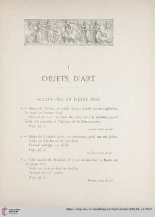 I Objet d'Art (Nr. 1 - 117)