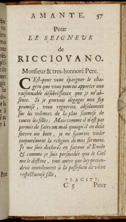 Amante Pour Le Seigneur de Ricciovano.