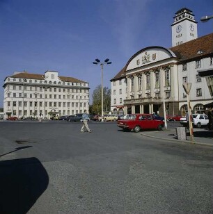 Sonneberg. Bahnhofsplatz. Ansicht von Südosten