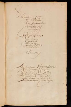 11. Teil: Repositorium rechts neben Tür E