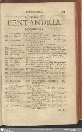 Classis V. Pentandria