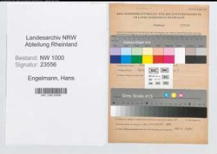Entnazifizierung Hans Engelmann, geb. 29.05.1900 (Arbeiter)