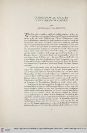 5: Correggios Altarbilder in der Dresdner Galerie