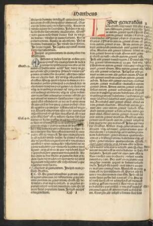 Incipit evangelium Mathei.