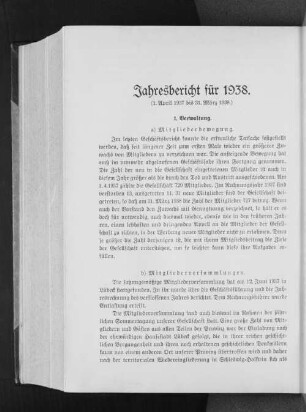 Jahresbericht für 1938. : (1. April 1937 bis 31. März 1938.)