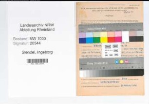 Entnazifizierung Ingeborg Stendel, geb. 23.03.1905 (Studienraetin)