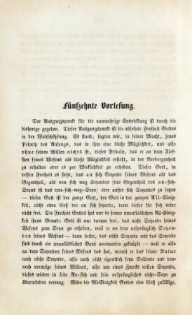Fünfzehnte Vorlesung