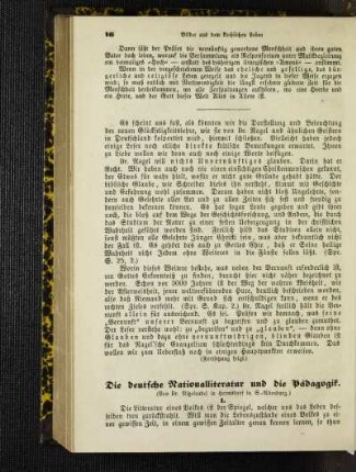 ¬Die¬ deutsche Nationalliteratur und die Pädagogik