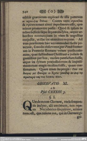 Observatio XL. Ad Psal. CXXXIII. 3.