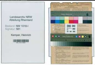 Entnazifizierung Heinrich Kemper , geb. 08.06.1896 (Stadtinspektor)