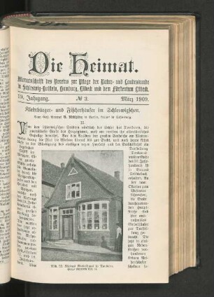 Kleinbürger= und Fischerhäuser im Schleswigschen. II.