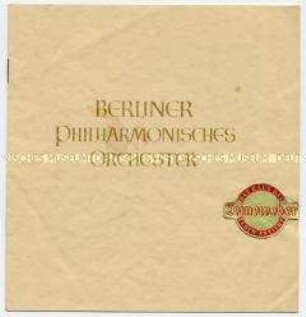 Programm des Berliner Philharmonischen Orchesters