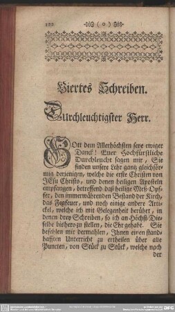 Viertes Schreiben