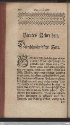 Viertes Schreiben