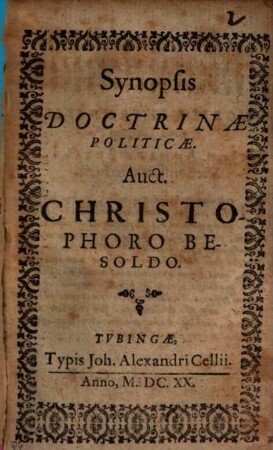 Synopsis Doctrinae politicae