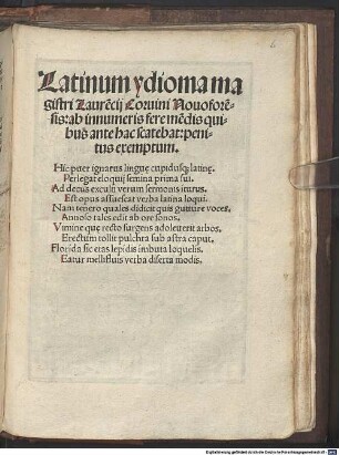Latinum idioma