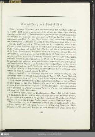 Entwicklung des Stadtbildes