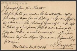 Brief an B. Schott's Söhne : 18.10.1886
