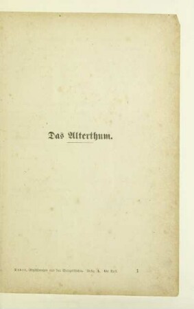 Das Alterthum