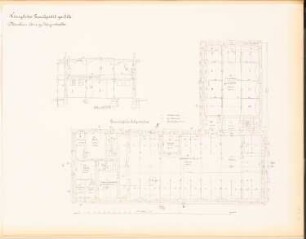 Landgestüt Jägerstall, Celle: Grundriss EG, Schnitt 1:100