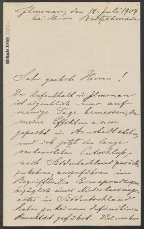 Brief an B. Schott's Söhne : 12.07.1904