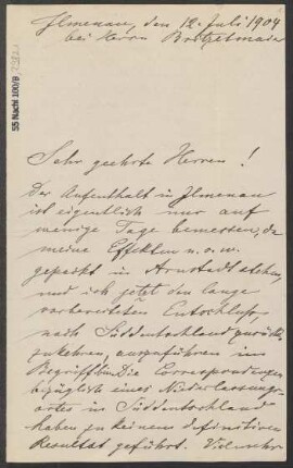 Brief an B. Schott's Söhne : 12.07.1904