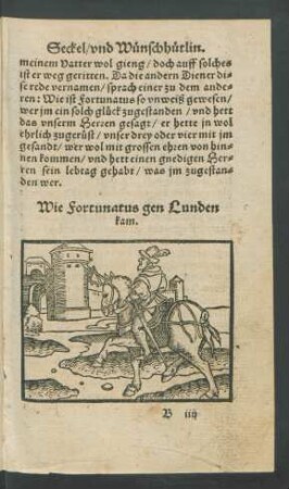 Wie Fortunatus gen Lunden kam.