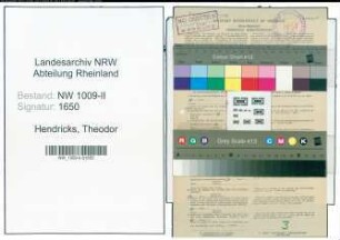 Entnazifizierung Theodor Hendricks , geb. 13.03.1872 (Postass.)