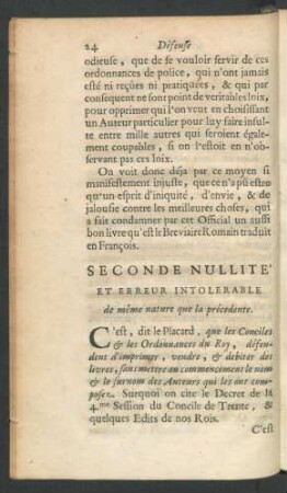 Seconde Nullité Et Erreur Intolerable de même nature