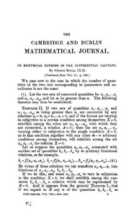 On reciprocal methods in the differential calculus.