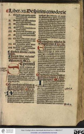 Incipit liber undecimus de spiritu cenodoxie.