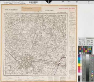 Katasteramt Ahaus  Kreis Ahaus, Meßtischblatt Glanerbrücke 3707, Farbige Einzeichnung mit Namensliste