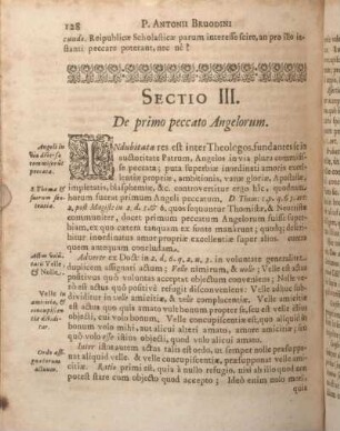 Sectio III. De primo peccato Angelorum.