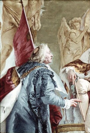 Kaiser Barbarossa belehnt Bischof Herold von Würzburg mit dem Herzogtum Franken