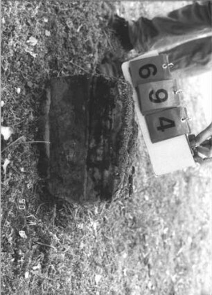 Grabstein 694 (Index: 99788432) Zustand: nur Sockel erhalten, Fragment: Grabstein 694