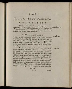 Order V. Gallinaceous.