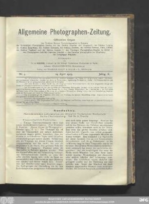 Nr. 4. 24. April 1903. Jahrg. X.