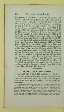 Anhang zur dritten Periode