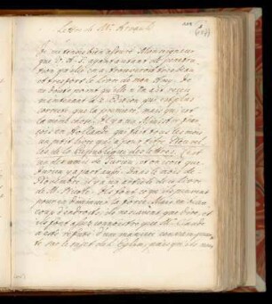 Lettre de Mr. Arnauld.