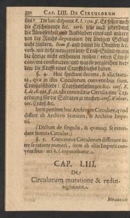 Cap. LIII. De Circulorum mutatione & redintegratione.