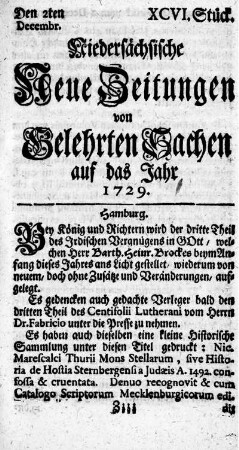 XCVI. Stück.