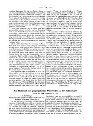 Zur Methodik der geographischen Unterrichts in der Volksschule