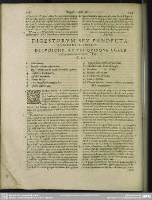 Digestorum Seu Pandectarum Pars II [Liber V - Liber XI]