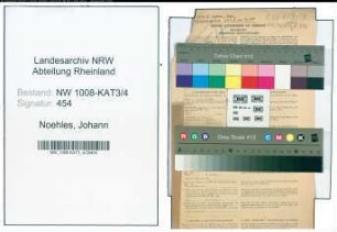 Entnazifizierung Johann Noehles , geb. 10.02.1885 (Kaufm.Angestellter)
