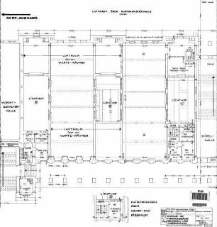 Stuttgart Hbf: EG zw.Mitteleingang-Kleine Schalterhalle Grundriss 1.Obergeschoß Arkaden
