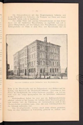 Das neue Schulhaus an der Sulzbacher bzw. Kirchhofstrasse.
