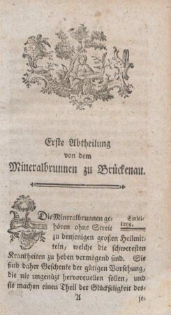 Erste Abtheilung von dem Mineralbrunnen zu Brückenau